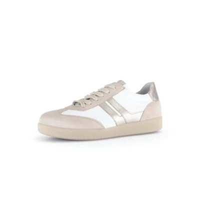 Afbeelding van Gabor Sneakers laag, Dames, Maat: 42, Oak/weiss/puder Veloursleer