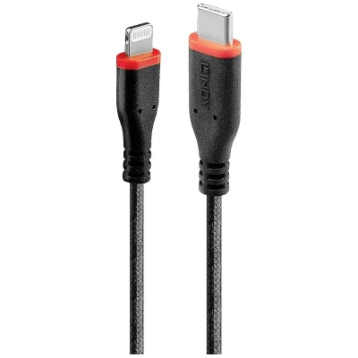 Afbeelding van LINDY USB kabel 2.0 Apple Lightning stekker, C stekker 2.00 m Zwart 31287