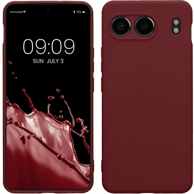 Afbeelding van kwmobile telefoonhoesje geschikt voor OnePlus Nord 4 5G Hoesje smartphone Precisie camera uitsnede In bordeaux violet