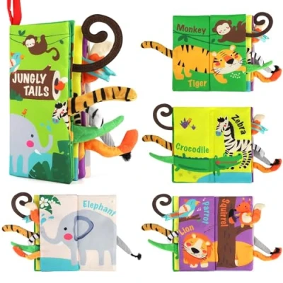 Afbeelding van beiens Polyester, speelgoed voor baby&#039;s van 0, 3, 6 maanden, stil boek, stoffen sensatieboek, sensorisch babyspeelgoed, cadeau jongens en meisjes