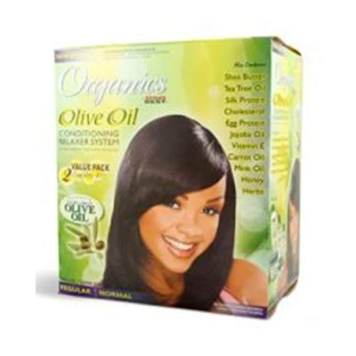 Afbeelding van AFRICA BEST ORGANIC OLIVE RELAXER KIT REGULAR DOUBLE