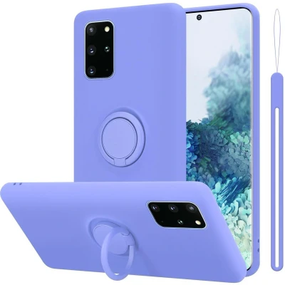 Afbeelding van Cadorabo Hoesje geschikt voor Samsung Galaxy S20 PLUS in LIQUID LICHT PAARS Beschermhoes van flexibel TPU silicone Case Cover met ring
