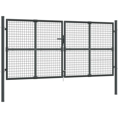 Afbeelding van vidaXL Poort draadgaas 300x175 cm staal antracietkleurig