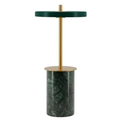 Afbeelding van Umage Asteria Move Mini tafellamp LED oplaadbaar groen marmer