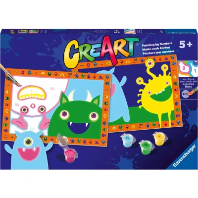 Afbeelding van Ravensburger CreArt Silly Monsters Schilderen op nummer voor kinderen