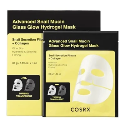 Afbeelding van COSRX Advanced Snail Mucin Glass Glow Hydrogel Mask, 3 Stuk