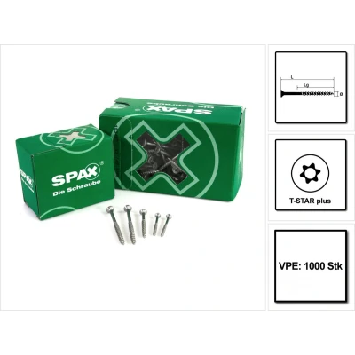 Afbeelding van SPAX 0191010350405 Houtschroef 3.5 mm 40 T STAR plus Staal WIROX 1000 stuk(s)