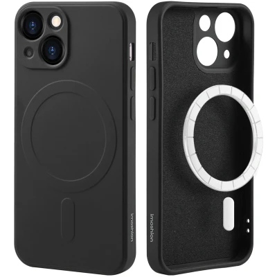 Afbeelding van iMoshion Hoesje Geschikt voor iPhone 13 Mini Siliconen Color Backcover MagSafe Zwart