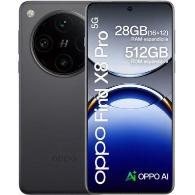 Image de OPPO Find X8 Pro 16GB/512GB Noir avec Yoin contrat 200 mn + 40000 Mo 4G+