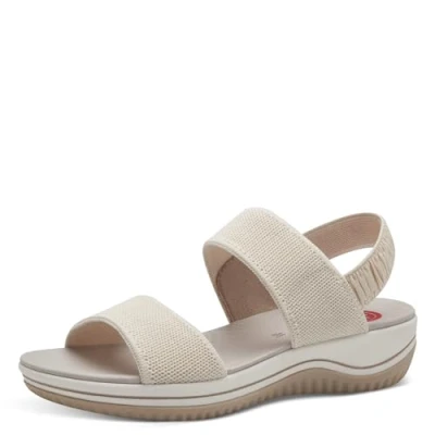 Afbeelding van Jana 8 28769 42 platte sandalen voor dames, offwhite