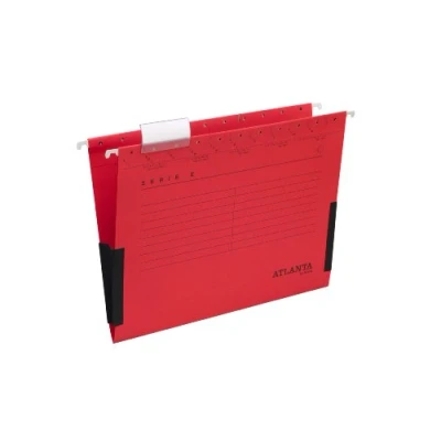 Afbeelding van Jalema 2655624200 hangmap Atlanta serie E A4 met linnen hoeken rood 25 stuks