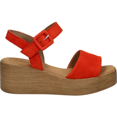 Afbeelding van Gabor Clogs, Dames, Maat: 37, Oranje Veloursleer