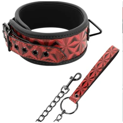 Afbeelding van Begme Red Edition Vegan Leather Necklace BDSM Bondage Extreme Sex Games