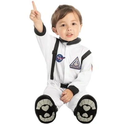 Afbeelding van Spooktacular Creations NASA Astronaut Kostuum Baby Halloween Ruimtefeest Rollenspel Peuter (3 4 jaar)