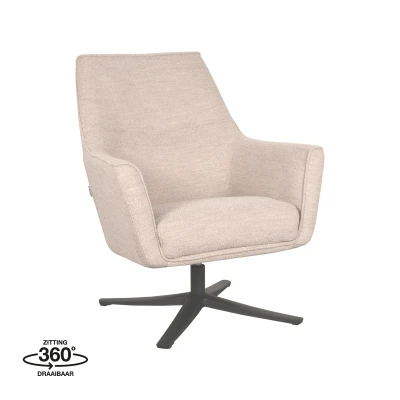 Afbeelding van Tod fauteuil draaibaar bouclé naturel