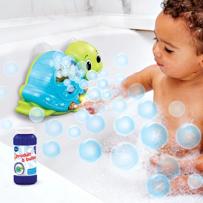 Afbeelding van VTech Juju, Ma Magi&#039;Bubble schildpad, babybadspeelgoed, interactief dier, zeepbellenmachine, 2 zuignappen, cadeau voor kinderen, meisjes en jongens vanaf 1 jaar inhoud in het Frans
