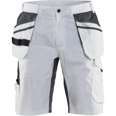 Afbeelding van Blaklader Schildersshort met stretch 1099 1330 Wit/Donkergrijs