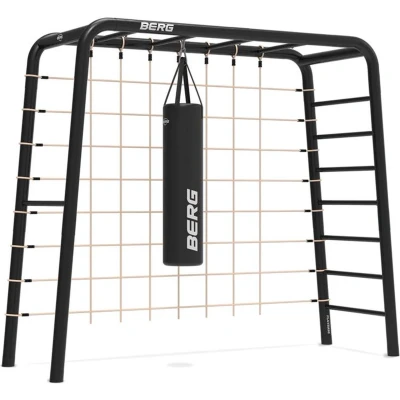 Afbeelding van BERG PlayBase Medium TL 3 in 1 Speeltoestel Rekstok en Ladder Klimnet M Bokszak