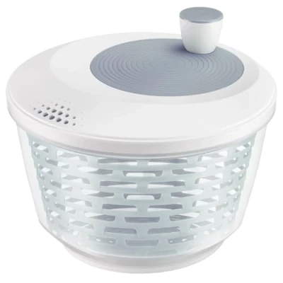 Afbeelding van Westmark Slacentrifuge, inhoud: 4,4 l, Ø 23,5 cm, kunststof, BPA vrij, spinderella, kleur: transparant/wit/blauw, 2430226B