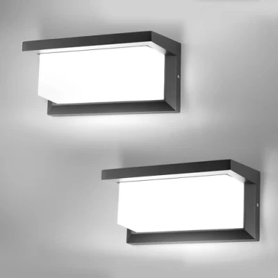 Afbeelding van CHENBEN Buitenwandlamp, 6500 K, 18 W, buitenlicht, IP65, waterdicht, led buitenlicht voor tuin, terras, veranda, garage, 2 stuks