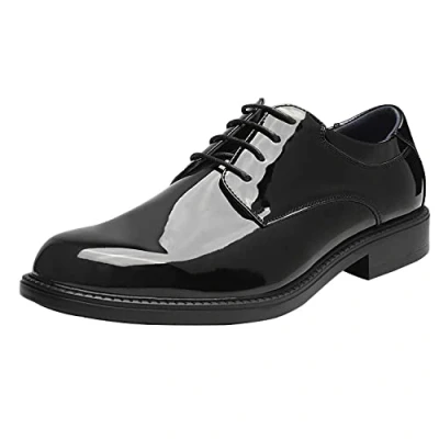 Afbeelding van BRUNO MARC Oxford schoenen voor heren stad kostuum bruiloft boot, Glanzend zwart E