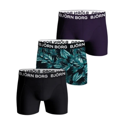 Afbeelding van Björn Borg heren Boxershorts met logoband in 3 pack de kleur Antraciet, maat: XXL