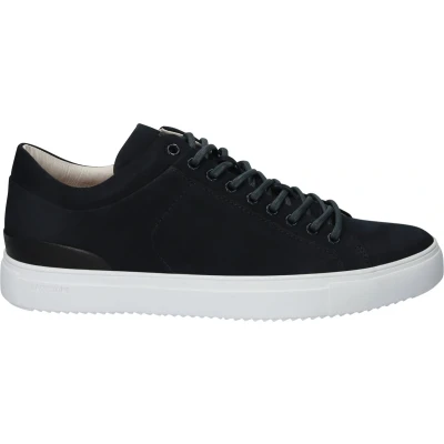 Afbeelding van Blackstone Sneakers laag, Heren, Maat: 40, Dark/blue denim Nubukleer