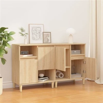 Afbeelding van vidaXL Dressoirs 2 st 60x35x70 cm bewerkt hout sonoma eikenkleurig