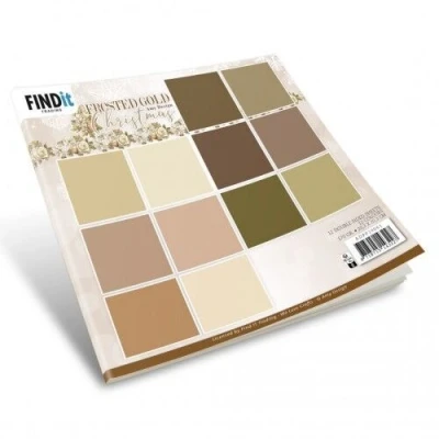 Afbeelding van Paperpack Amy Design Frosted Gold Christmas Solid Colours