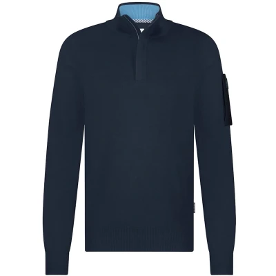 Afbeelding van State of Art Half Zip Trui Marine S
