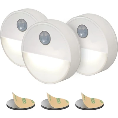 Afbeelding van Proxinova led nachtlampje, bewegingsmelderlamp, binnen, draadloos, zelfklevend, werkt op batterijen, perfect voor led, keuken, kasten, badkamer, trap, bewegingsmelder
