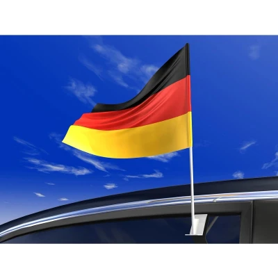 Afbeelding van Amscan Autovlag Duitsland 30 X 40 Cm Polyester Zwart/geel/rood