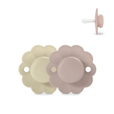 Afbeelding van Suavinex Fopspeen Wonder Silicone DUO 0 6mnd Whitecap Gray/Pale Mauve