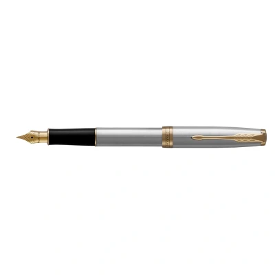 Afbeelding van Parker Sonnet Steel GT Vulpen Schrijfwijze: Fijn Kleur: Staal De Vulpenwereld