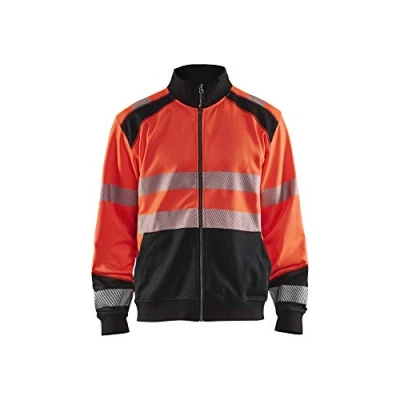 Afbeelding van Blaklader Sweatshirt hele rits High Vis 3558 2528 Rood/Zwart