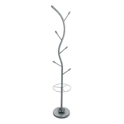 Afbeelding van Versa Derby Vrijstaande kapstok in minimalistische stijl met 6 haken of voor kleding tassen entree, afmetingen (h x b b), 185 30 cm, metaal, grijs