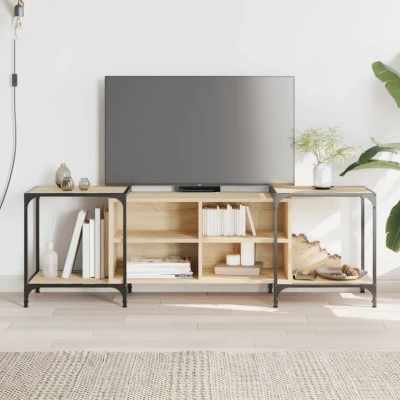 Afbeelding van Tv meubel 153x37x50 cm bewerkt hout sonoma eikenkleurig