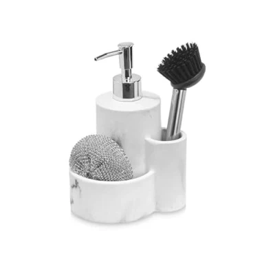 Afbeelding van Reinig &amp; Opberg Kit Wit Plastic Polyresin (12 Stuks) Keuken