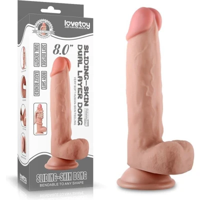 Afbeelding van Realistische Dildo Sliding Skin 20.32 cm Huidskleur