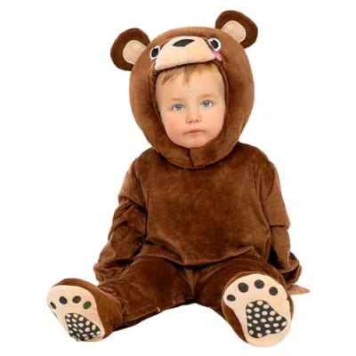 Afbeelding van FUNIDELIA Grizzly beer kostuum voor baby Maat: 81 92 cm Bruin