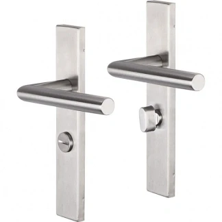 Afbeelding van Deurklink met wc sluitingschild Impresso Harrow 63 mm (RVS)