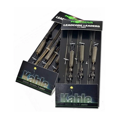 Afbeelding van Korda Leadcore Leaders 3x Heli (1m) Kleur : Weed Silt