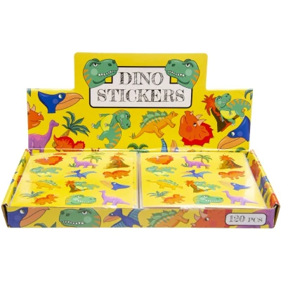 Afbeelding van Dinosaurus stickers geel per vel