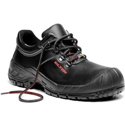 Afbeelding van Elten S3 Veiligheidsschoenen voor heren, licht, zwart, stalen neus, veiligheidsschoenen, Renzo XXW Low ESD 47, zwart