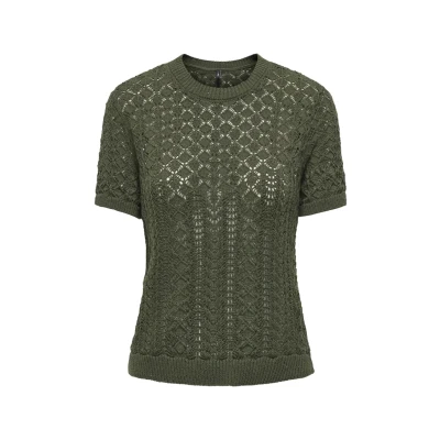 Afbeelding van Only ONLSAGA LIFE SS O NECK CC KNT Kalamata Gebreide trui XS