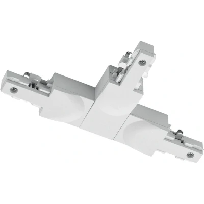 Afbeelding van Spanningsrail Doorverbinder DUOLINE T Connector Aarde Links 2 Fase Mat Wit