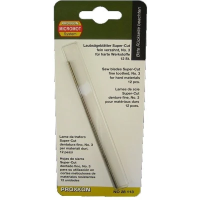 Afbeelding van Proxxon Micromot 28113 12 stuk(s) Super Cut figuurzaagblad voor ijzer, fijn vertand