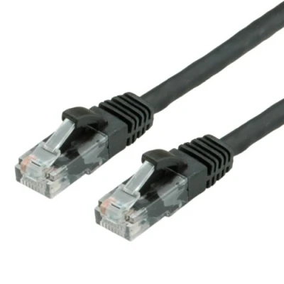 Afbeelding van VALUE UTP Cat.6 (Class E) patchkabel, LS0H, zwart, 0,5 m