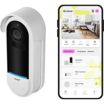 Afbeelding van Omajin Slimme Deurbel HD incl. Chime Tweewegsgesprek Waterdicht Bewegingsdetectie 64 MicroSD Wit