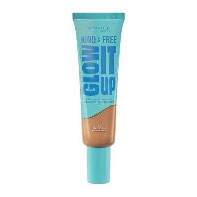 Afbeelding van Rimmel London Kind &amp; Free GLOW IT UP Hydraterende foundation, 201, Classic Beige, kalmeert de gevoelige huid, gezonde en heldere kleur, hydrateert hele dag, 30 ml